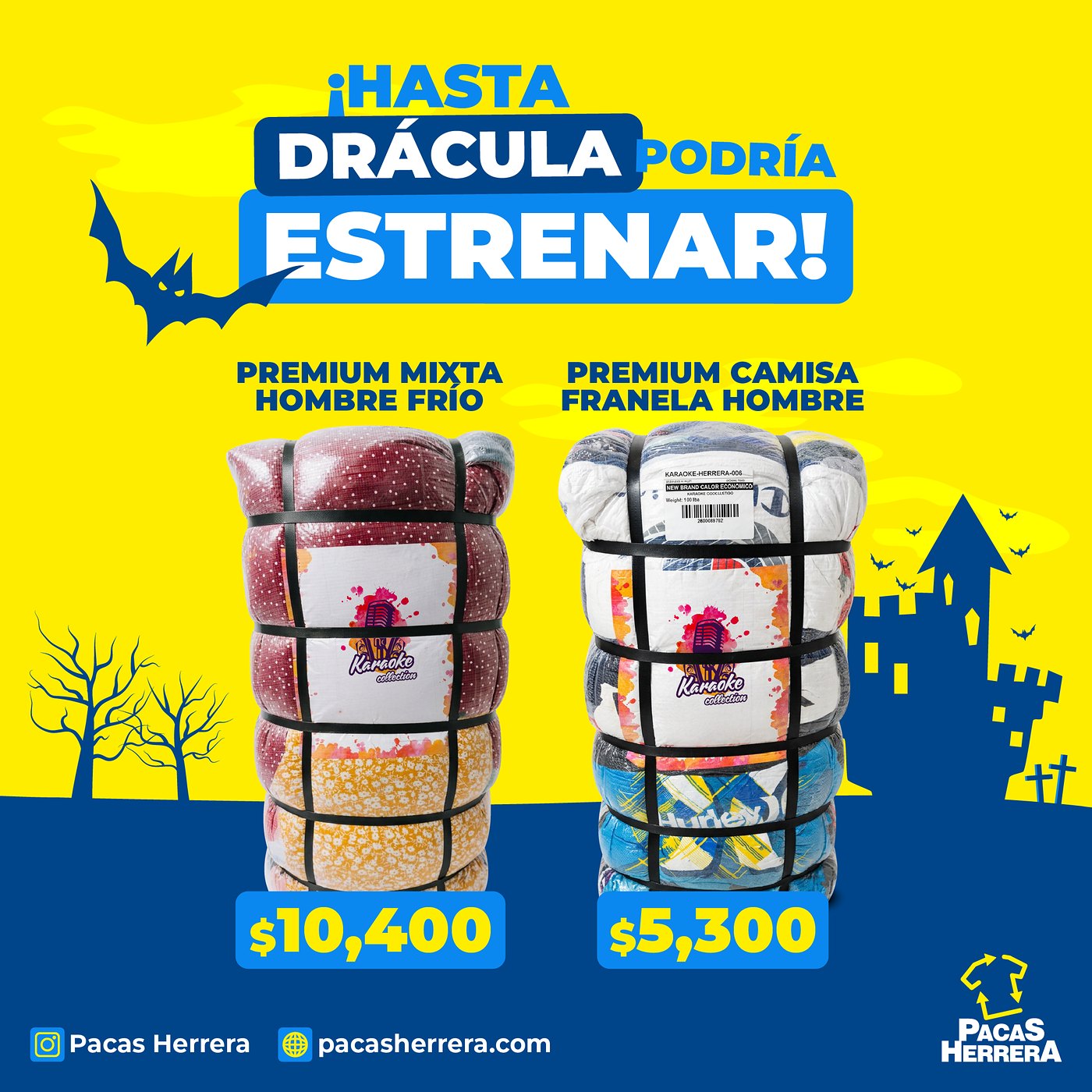 Hasta Drácula podría estrenar: Premium Mixta Hombre Frío $10,400 y Premium Camisa Franela Hombre $5,300